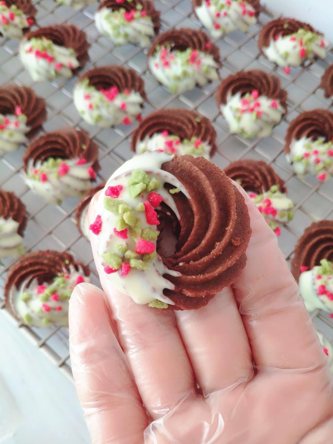 🎄圣诞雪花/拐杖/花环多种造型花式曲奇饼干