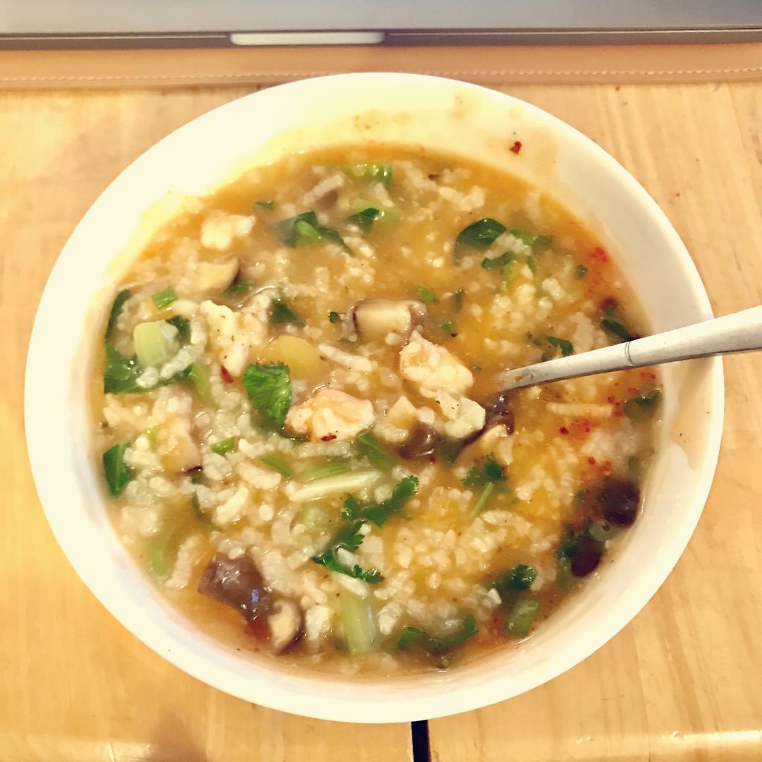 蔬菜虾仁粥