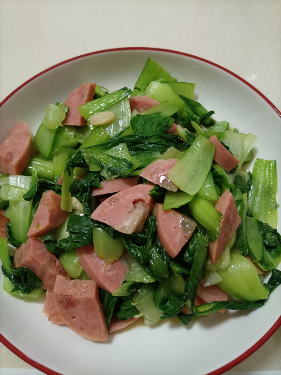 蚝油火腿油菜
