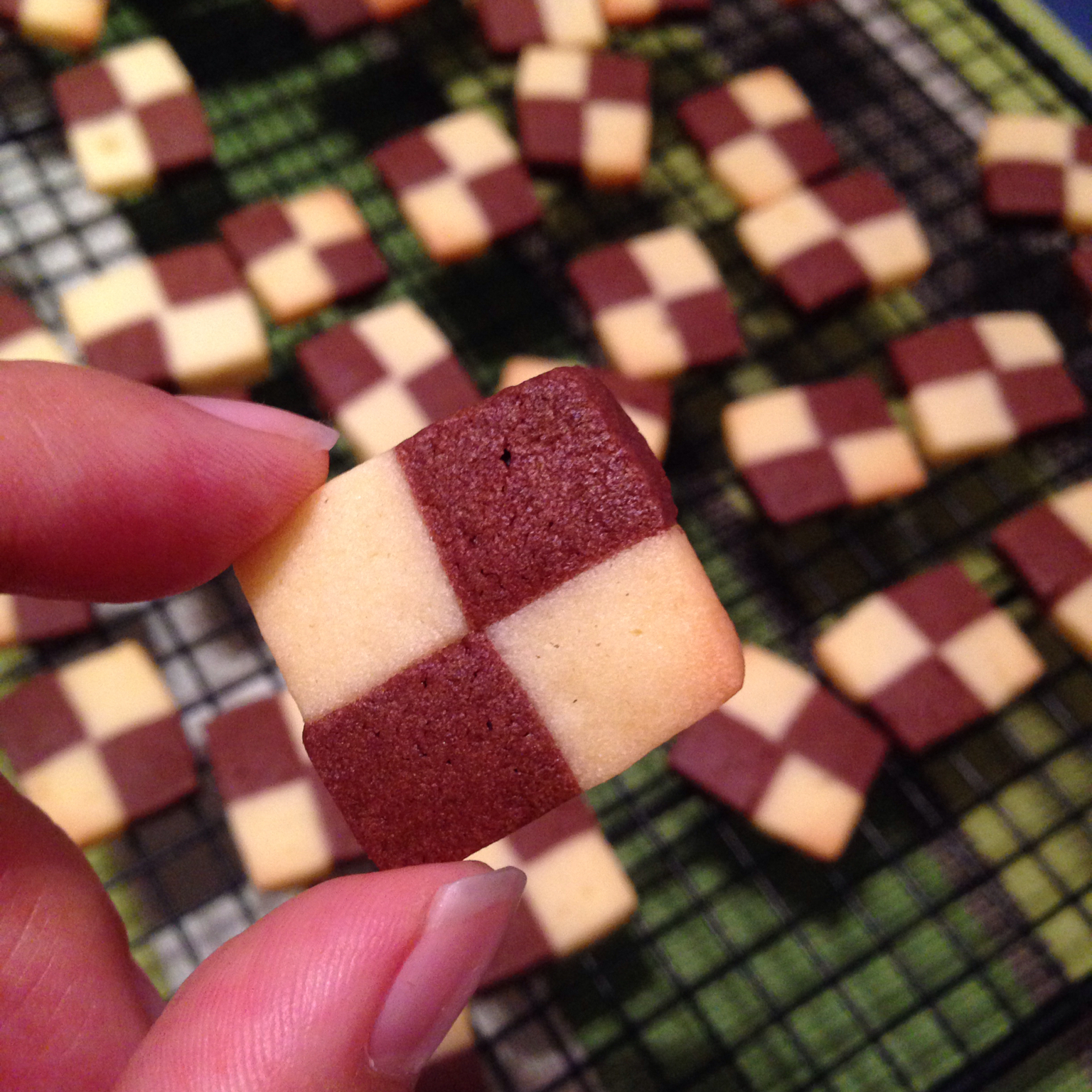 双色小棋格饼干