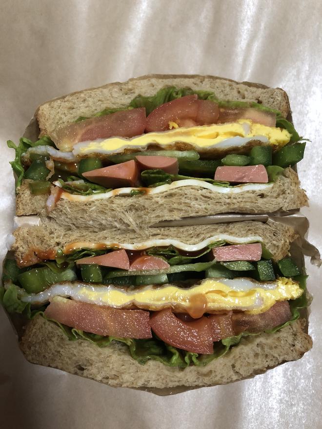 爱心早餐系列之三明治的做法