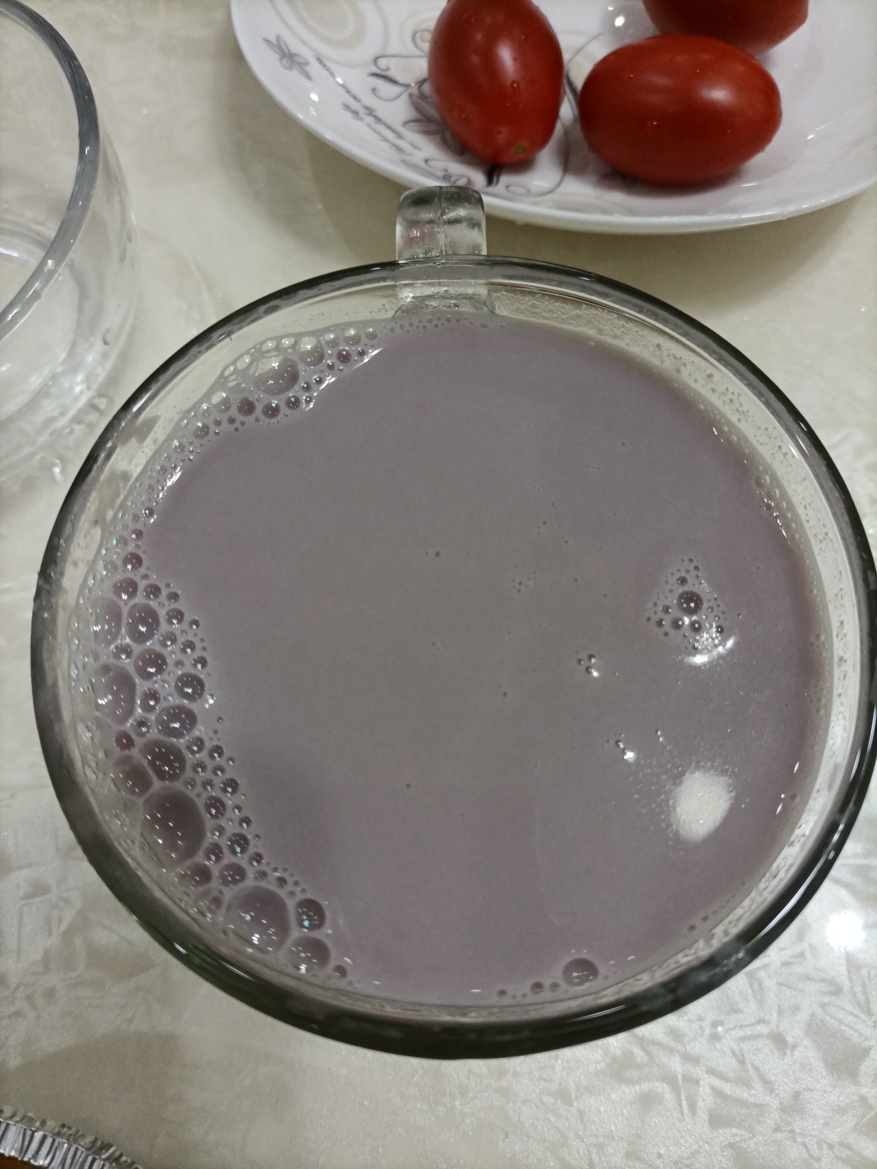 高颜值又好喝的紫薯燕麦豆浆