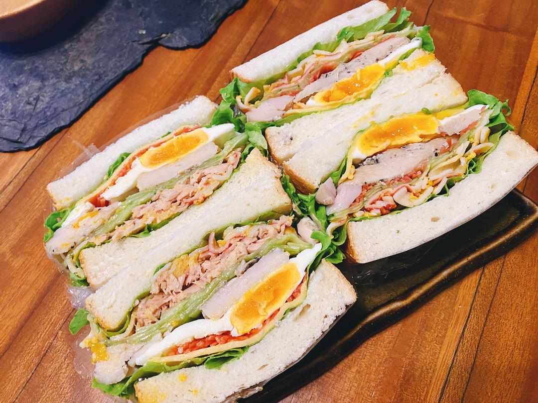 低脂早餐✨鸡胸三明治