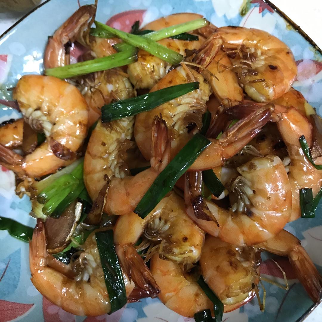 姜葱炒基围虾