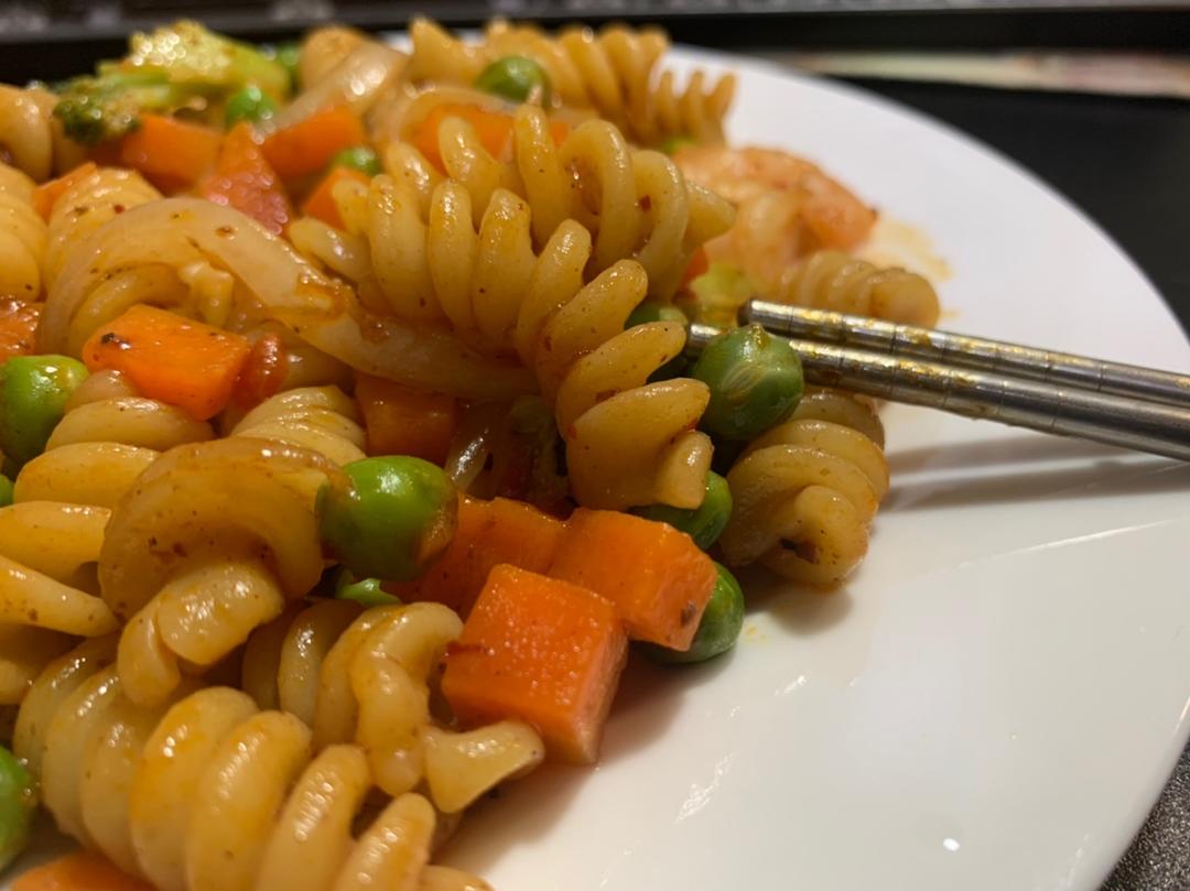 【山姆通心粉】虾仁时蔬炒意粉