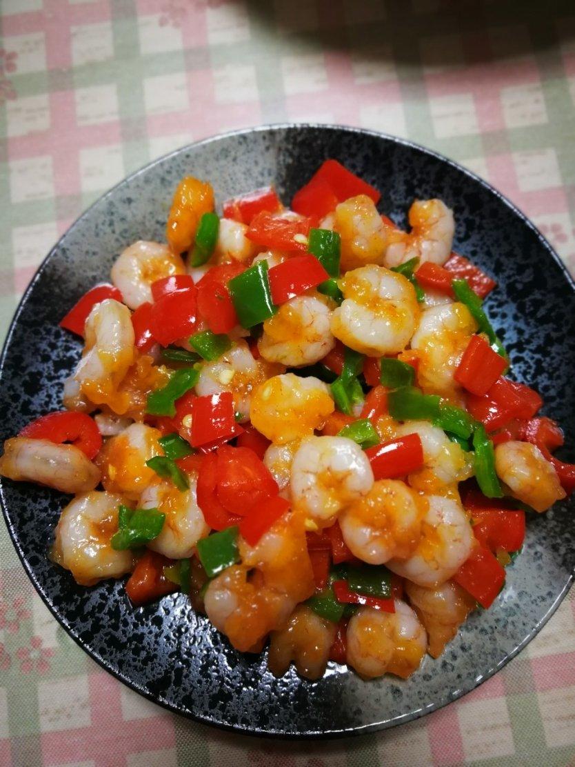 三色炒虾仁