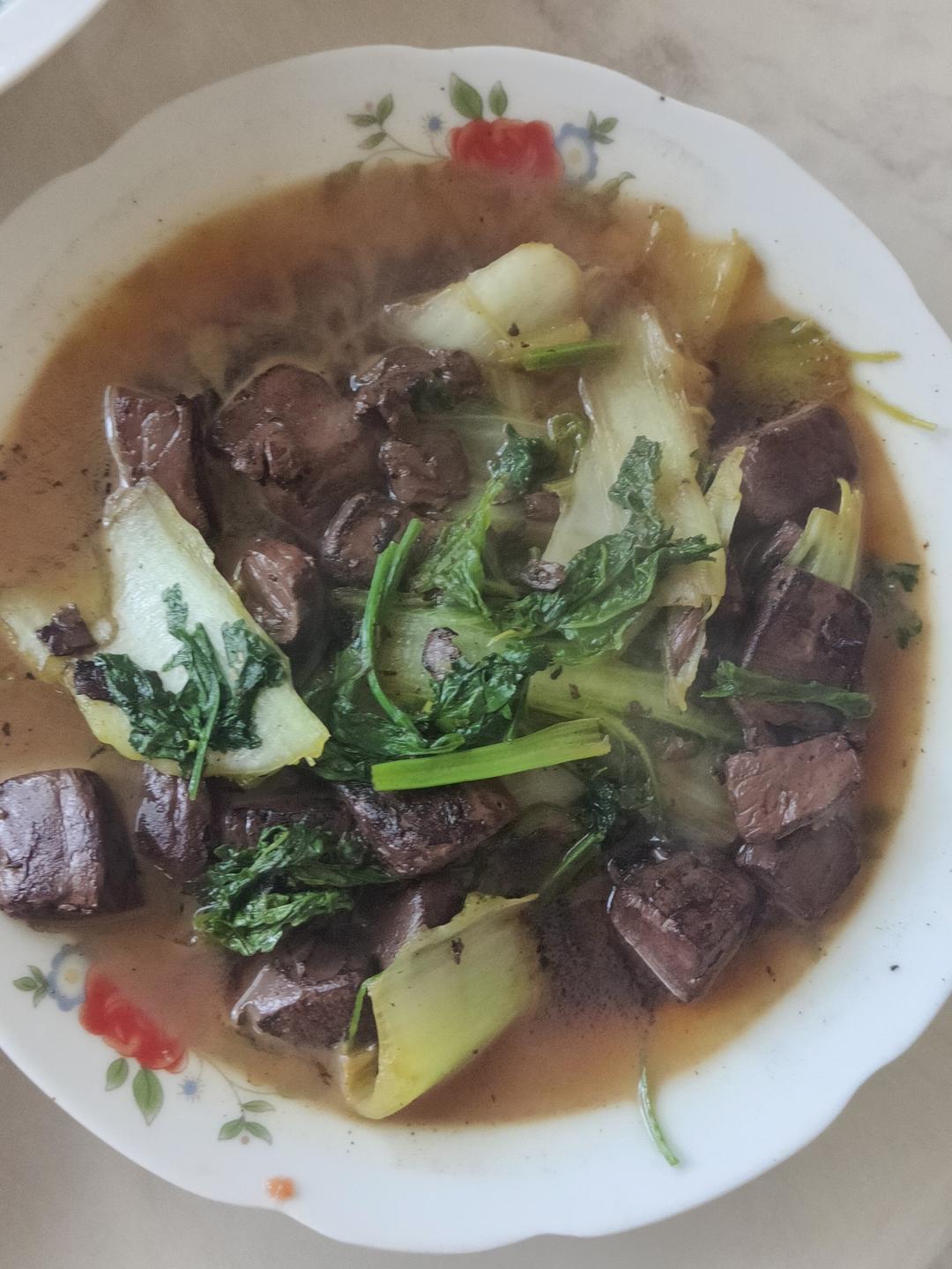 鸭血炖大白菜