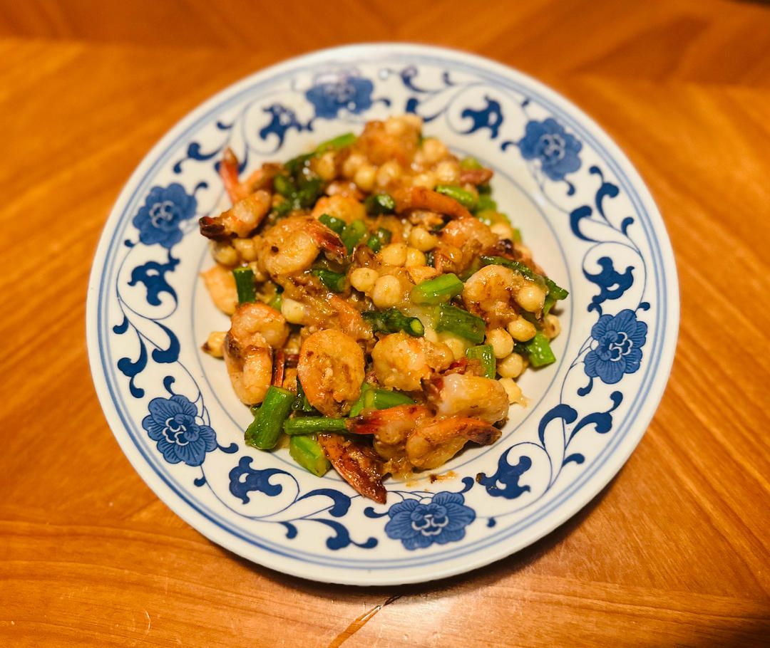 虾仁鸡头米