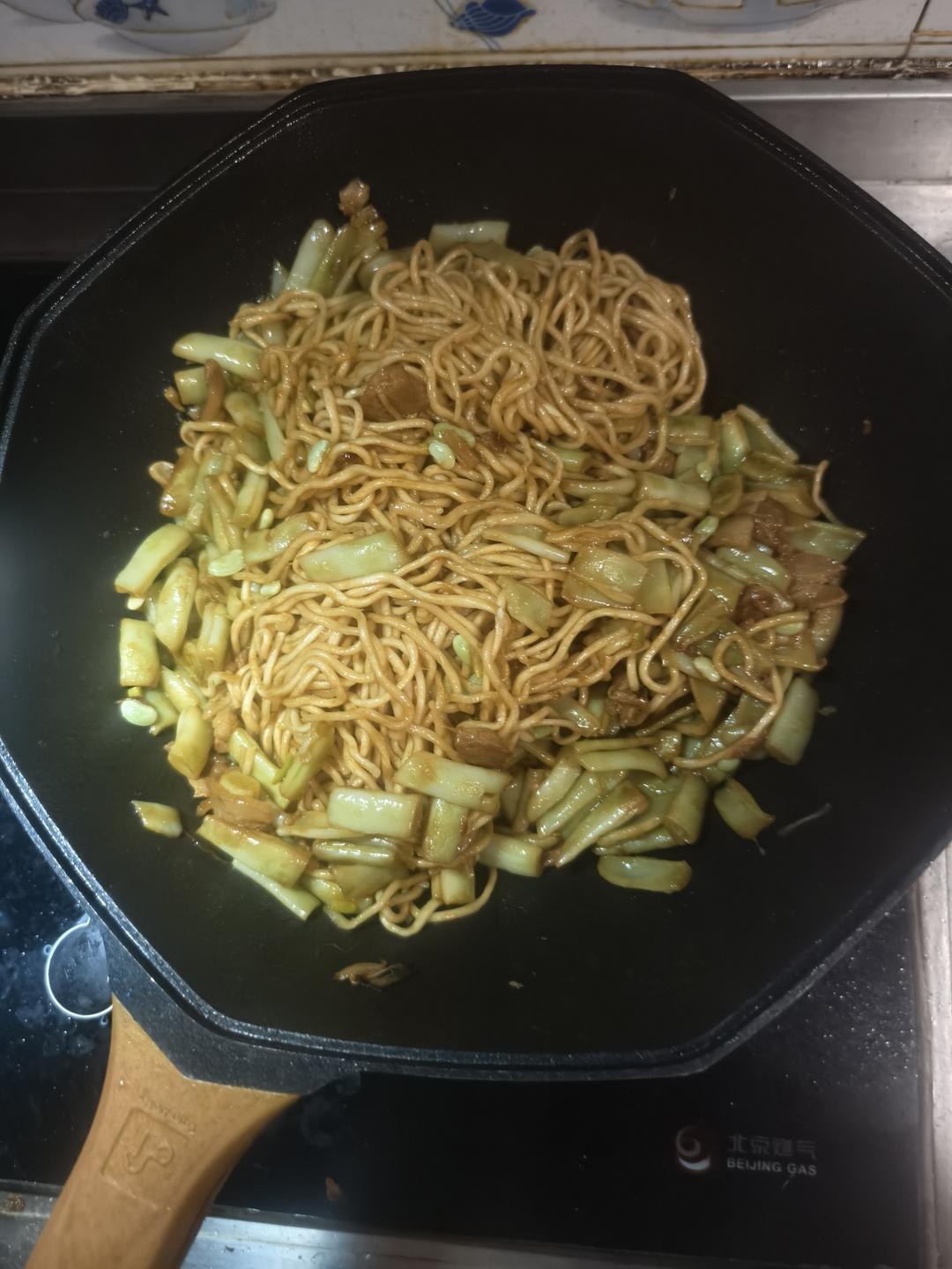 地道老北京扁豆焖面 豆角焖面 太好吃小心吃撑哦