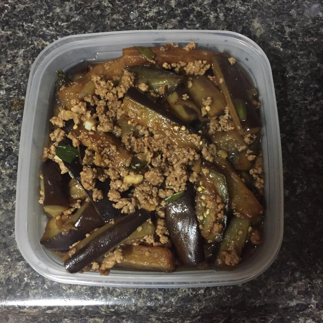 红烧肉末茄子