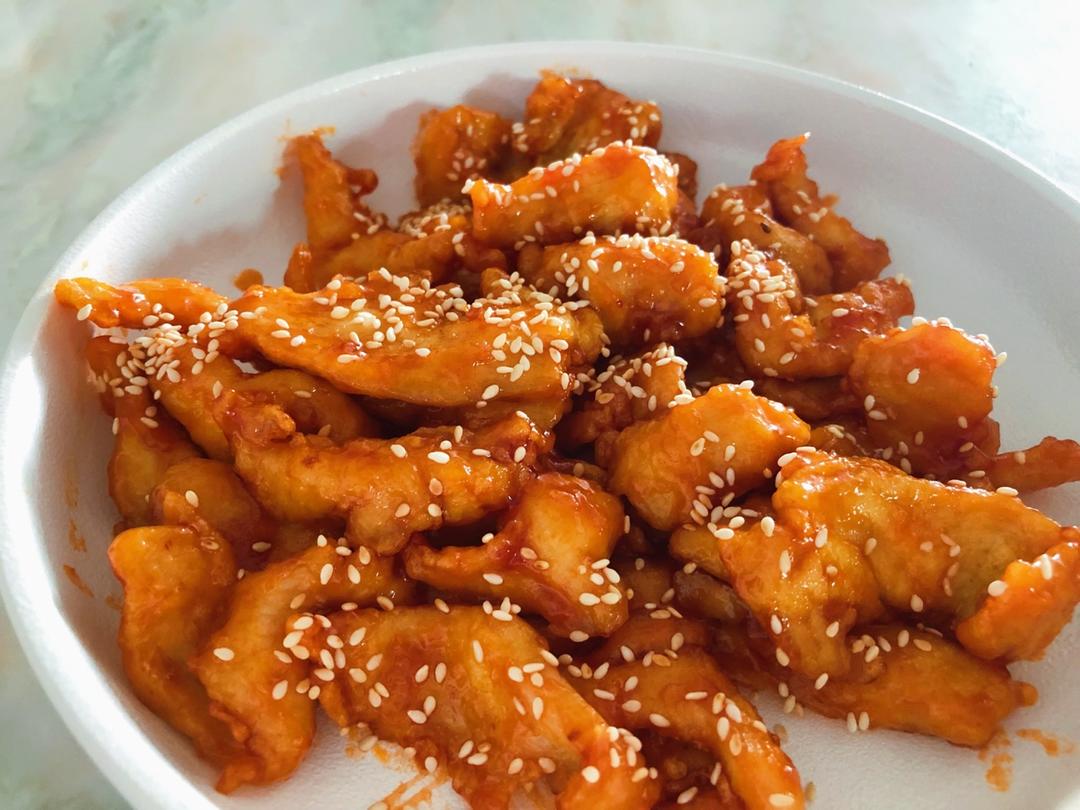 酸甜可口的糖醋里脊(鸡胸肉版)