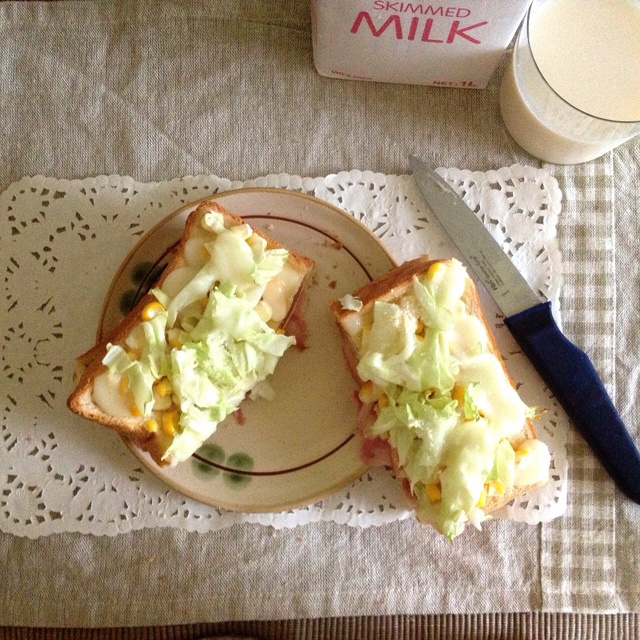 玉米火腿三明治