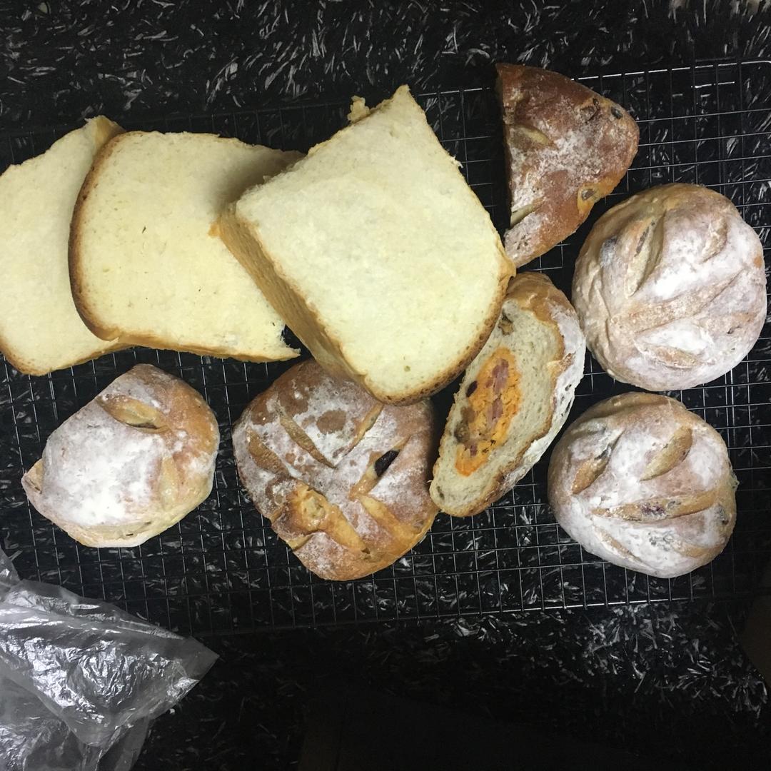 麦片核桃软欧包~汤种