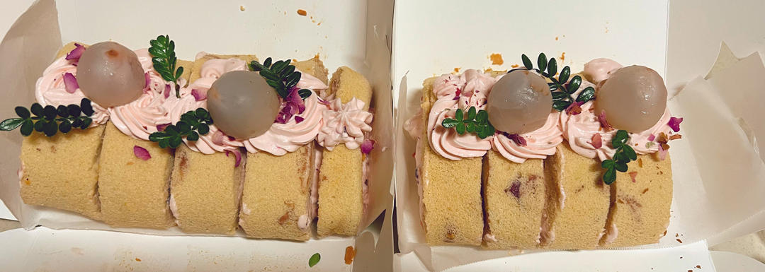 玫瑰荔枝蛋糕卷