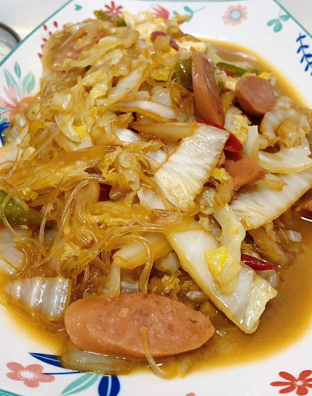 做鸡蛋炒粉丝，千万不要直接炒，多加一步，好看又好吃