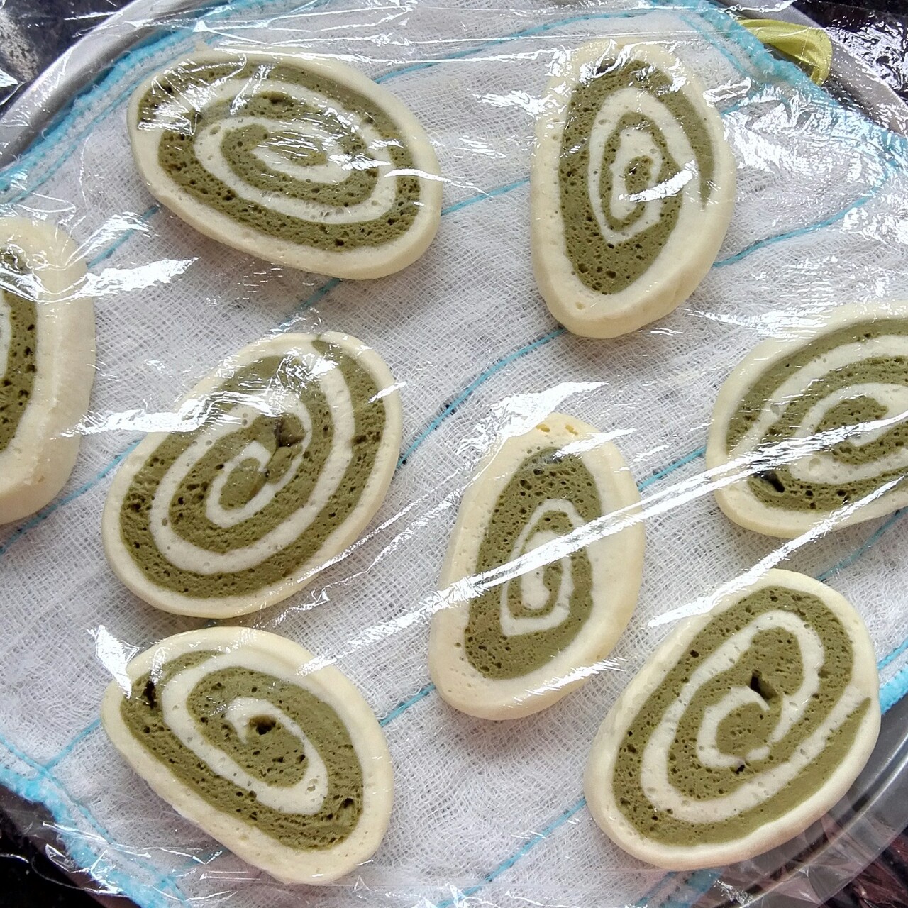 抹茶双色馒头