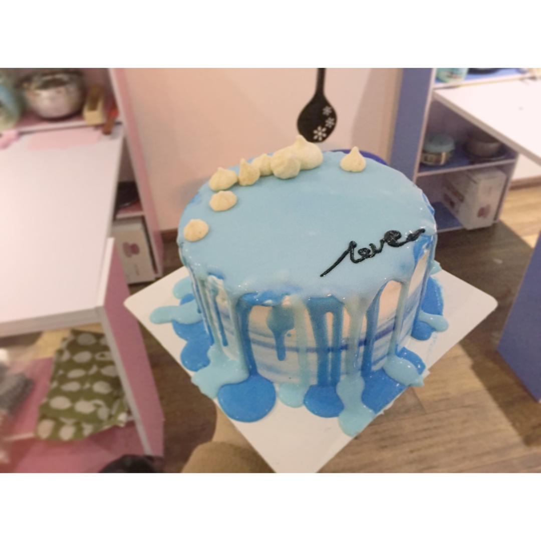 奶油淋面棋格蛋糕