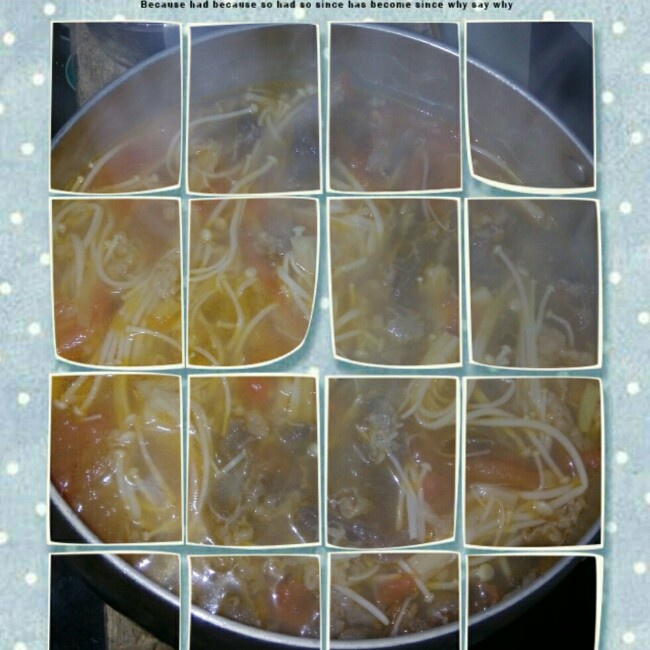 金针菇肥牛番茄锅