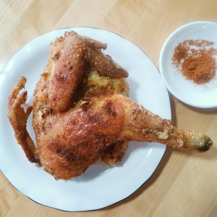 南姜脆皮鸡（空气炸锅版）的做法 步骤2