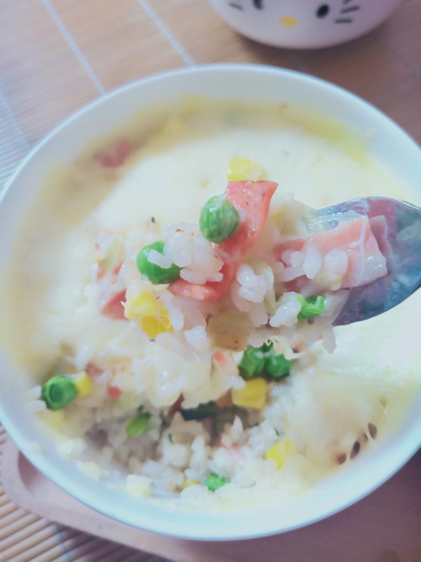芝士培根焗饭的做法