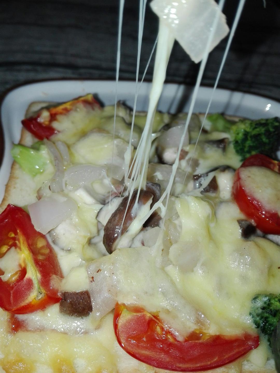 吐司培根小批萨