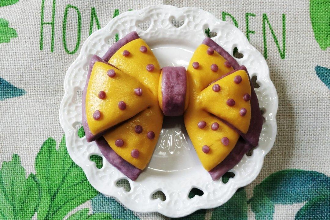 奶香蝴蝶结馒头