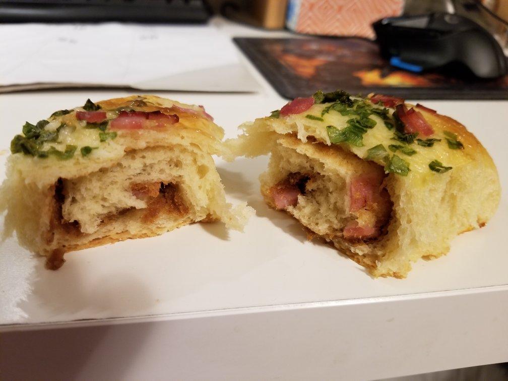 香葱火腿肉松面包