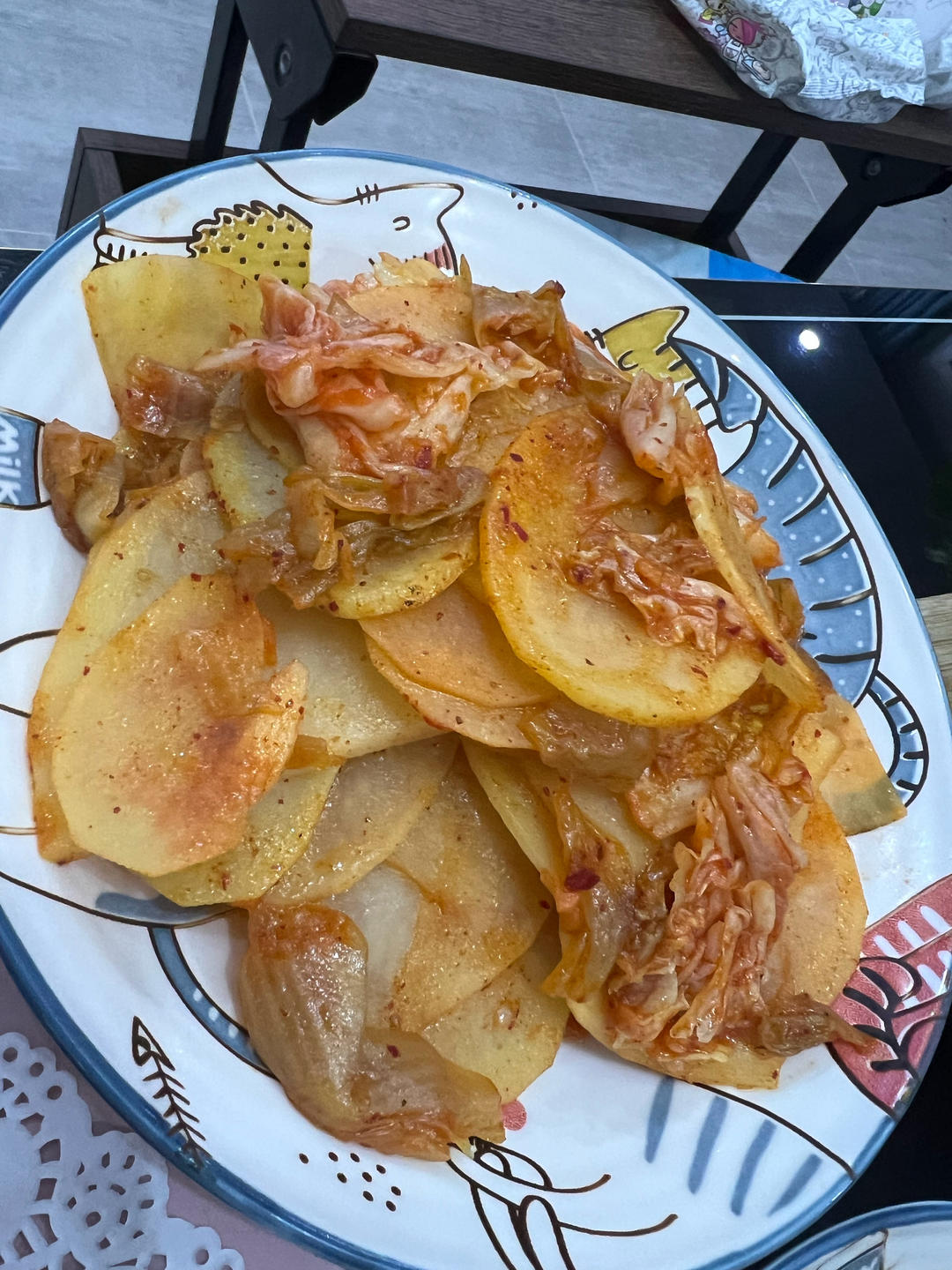 辣白菜炒土豆片