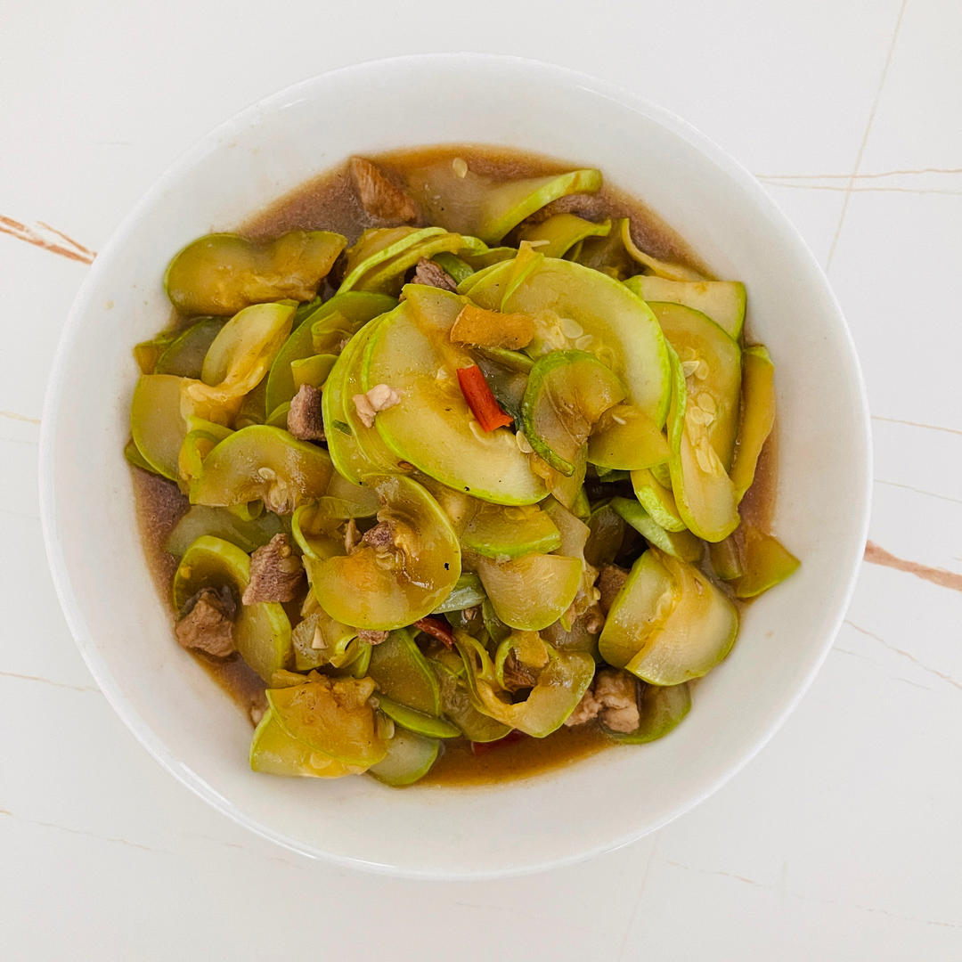 西葫芦炒肉片