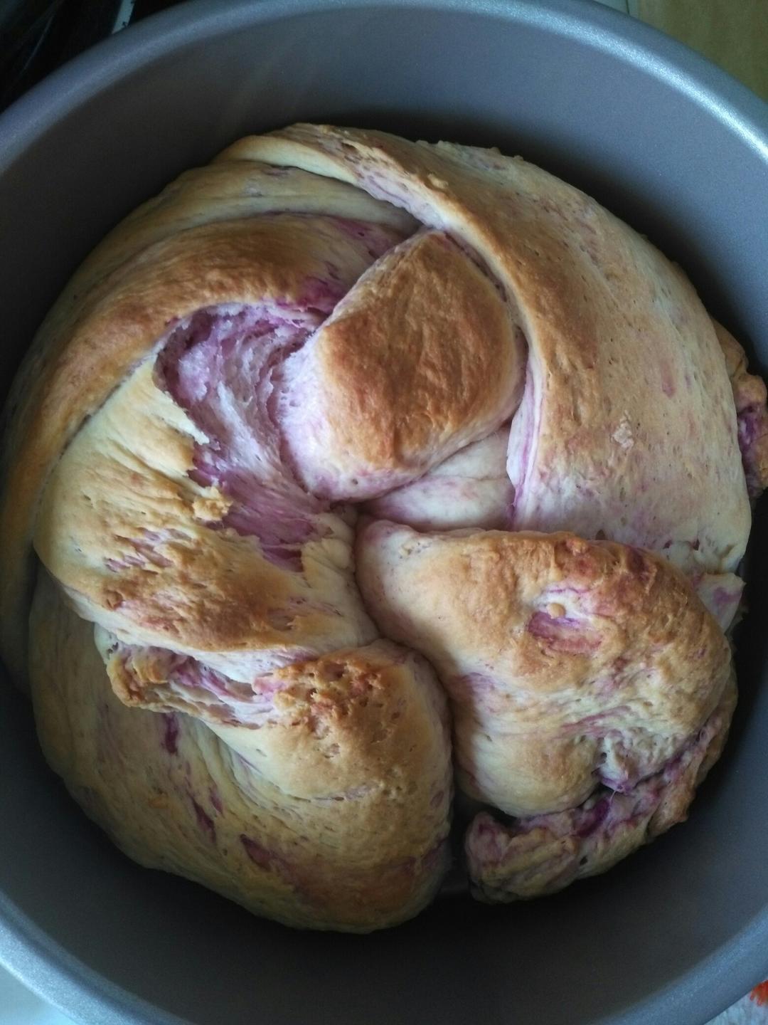 紫薯手撕面包（无需揉出膜）