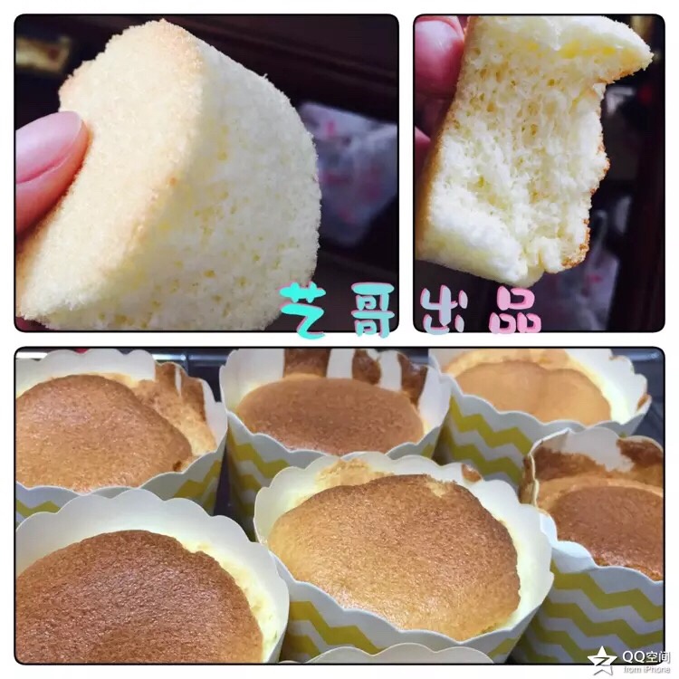 软绵绵戚风纸杯蛋糕