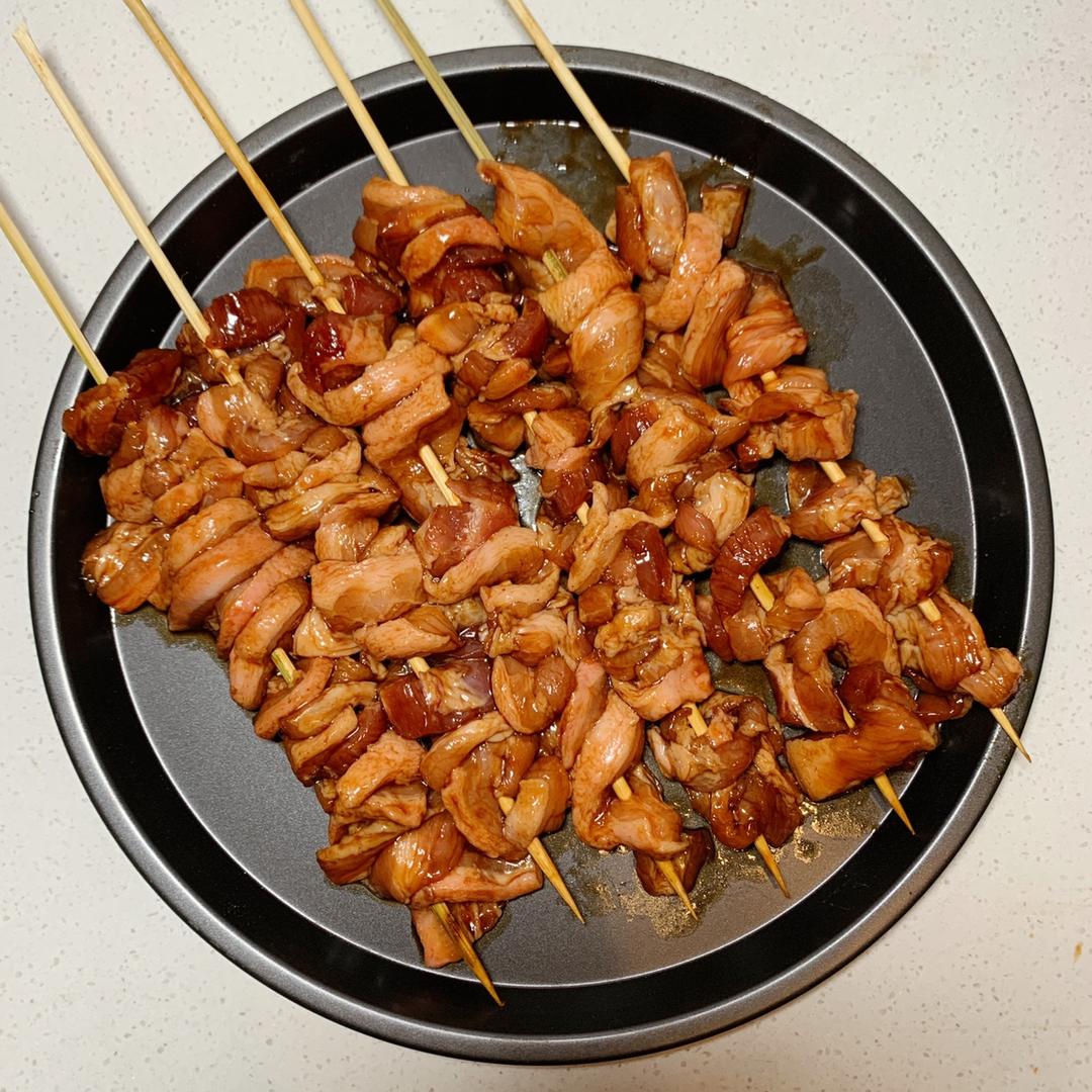 羊肉串用家里烤箱烤出明火烧烤的味道！