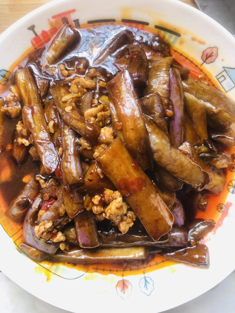 红烧肉沫茄子