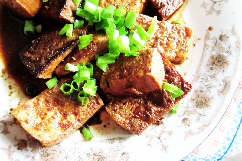 椒麻煎豆腐