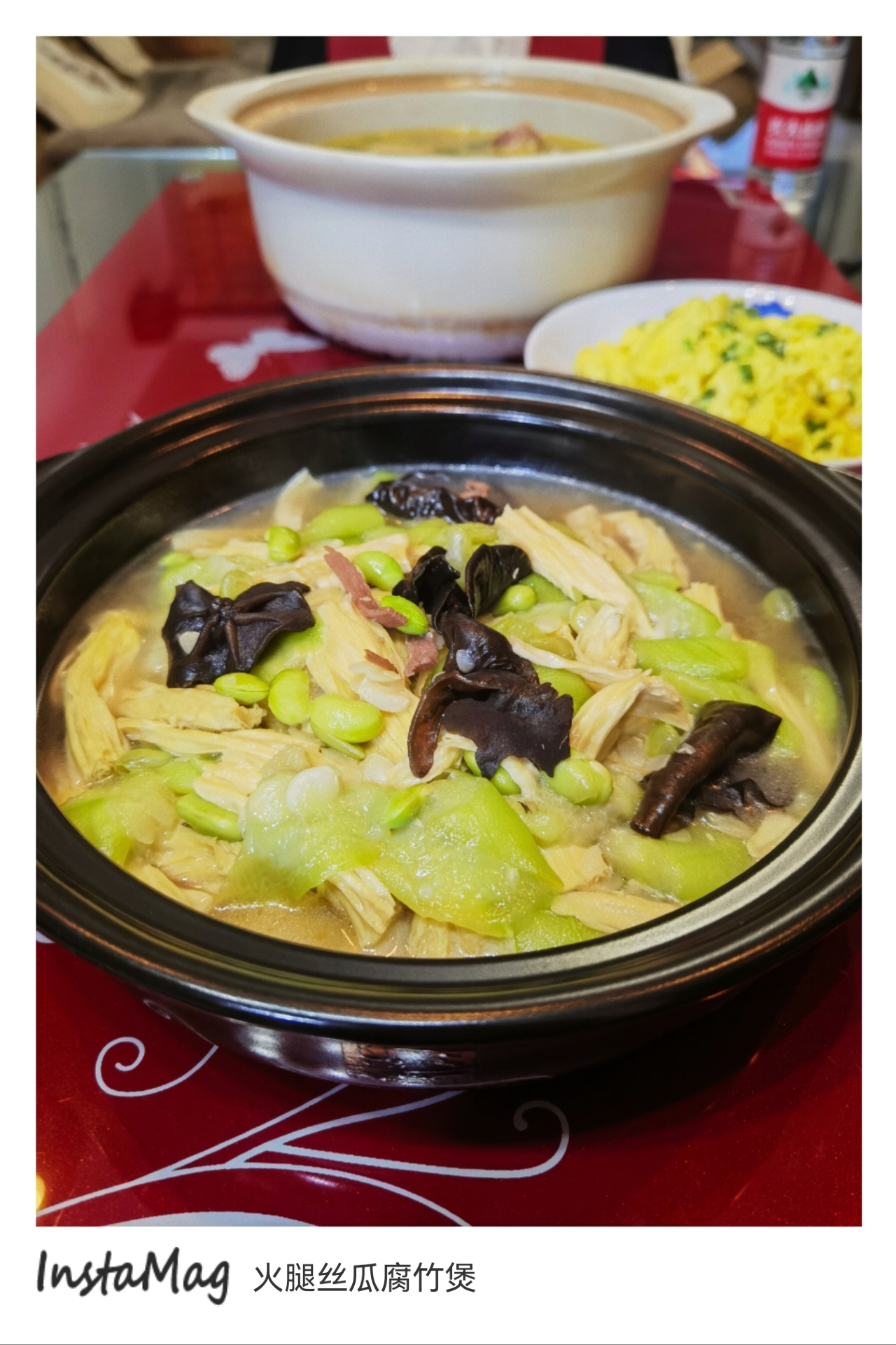 丝瓜平菇腐竹汤