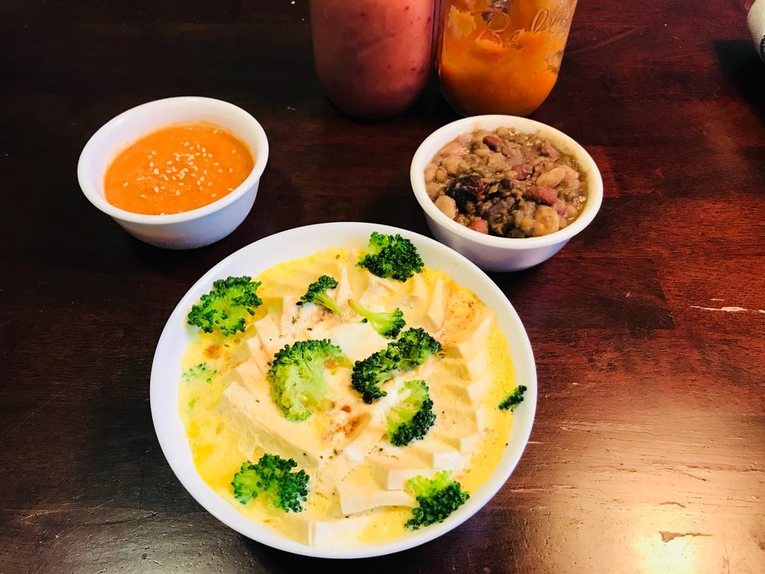 五分钟鸡蛋豆腐羹（附盒装豆腐脱模大法！）