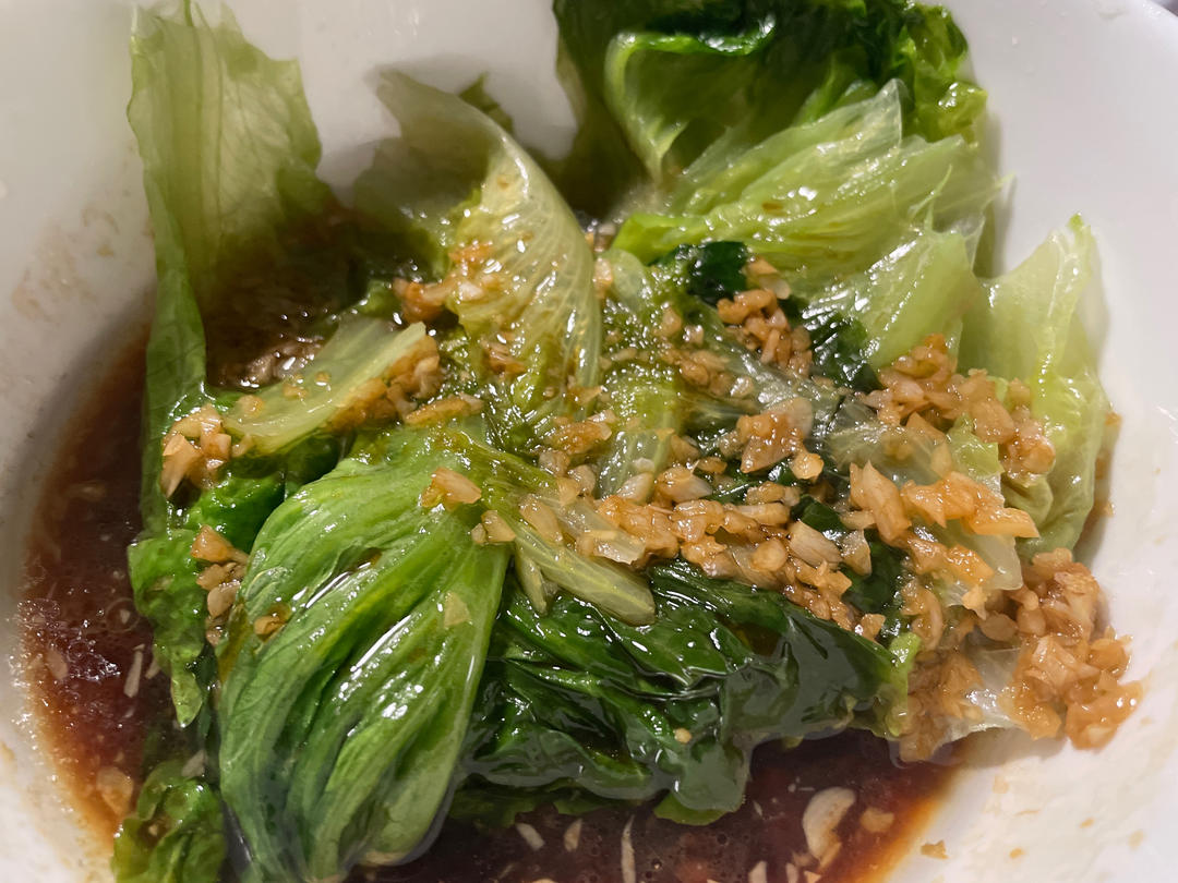 堪比饭店的白灼罗马生菜