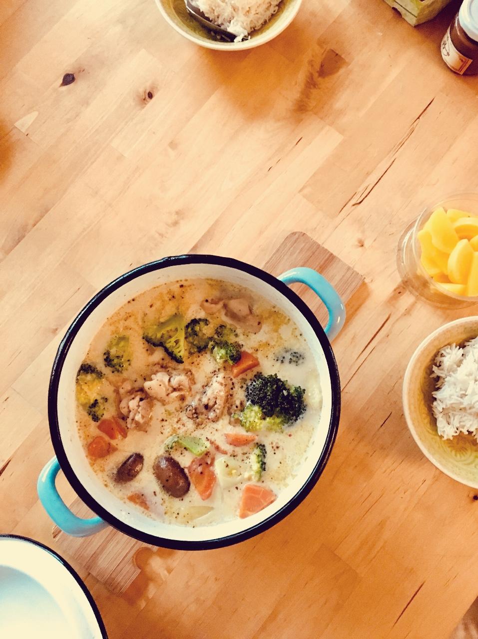 三文鱼奶油炖菜+芝士焗饭【曼食慢语】