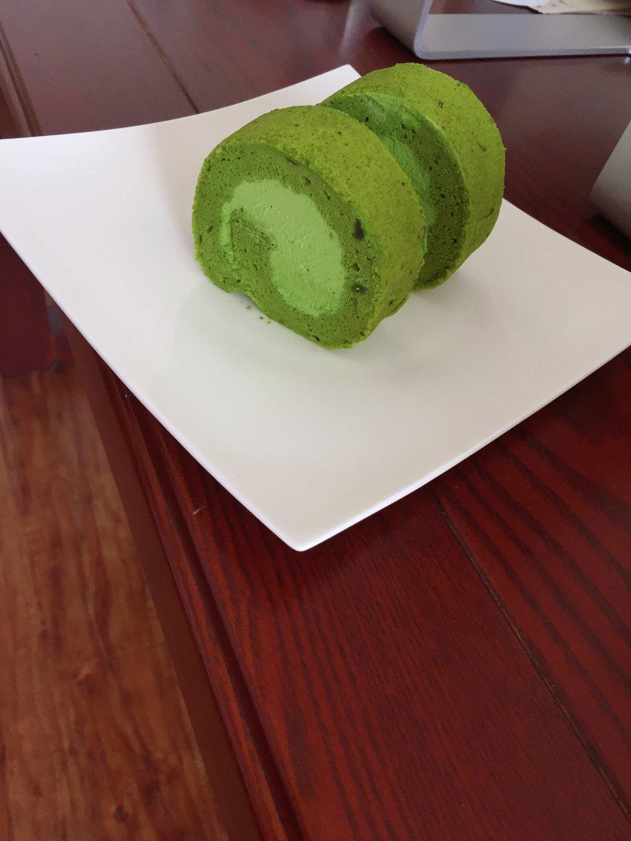 抹茶奶油蛋糕卷，一抹，倾心