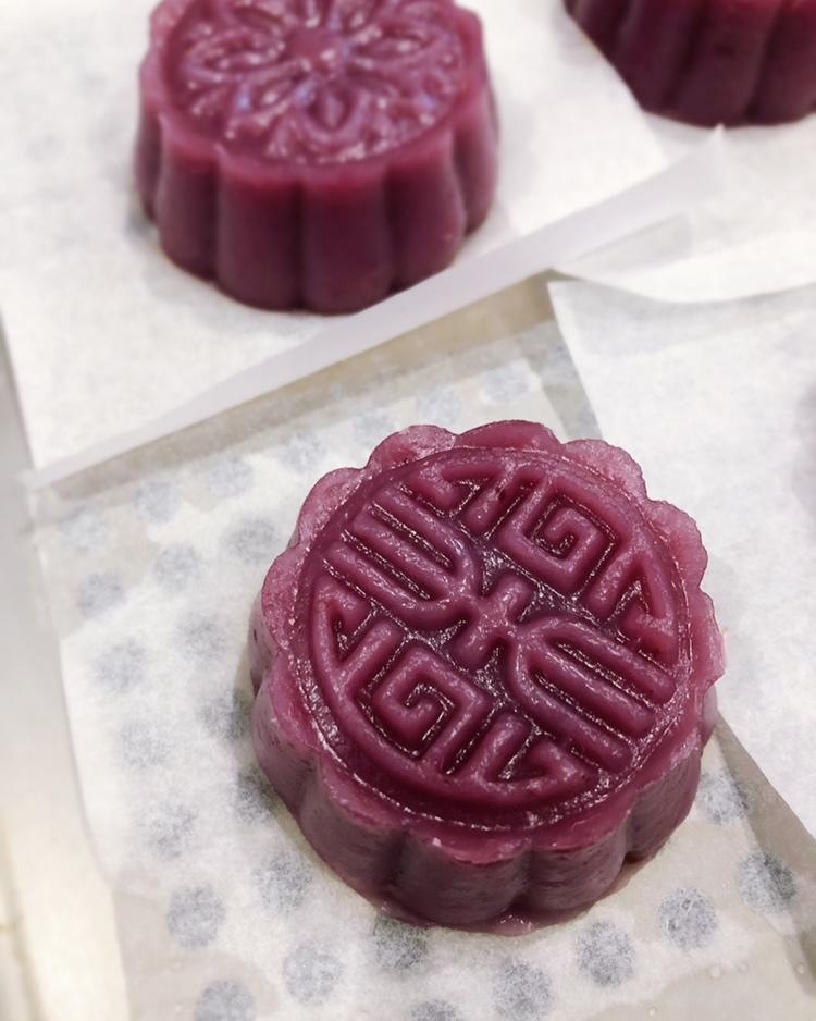 秒杀冰皮月饼的紫薯山药糯米糕
