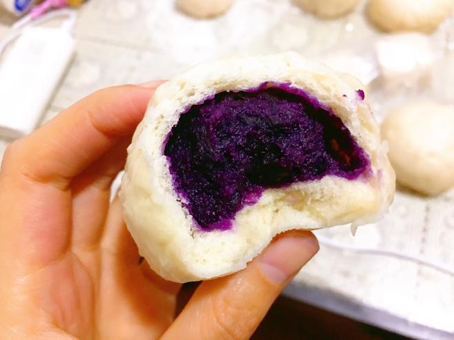 奶香紫薯包的做法