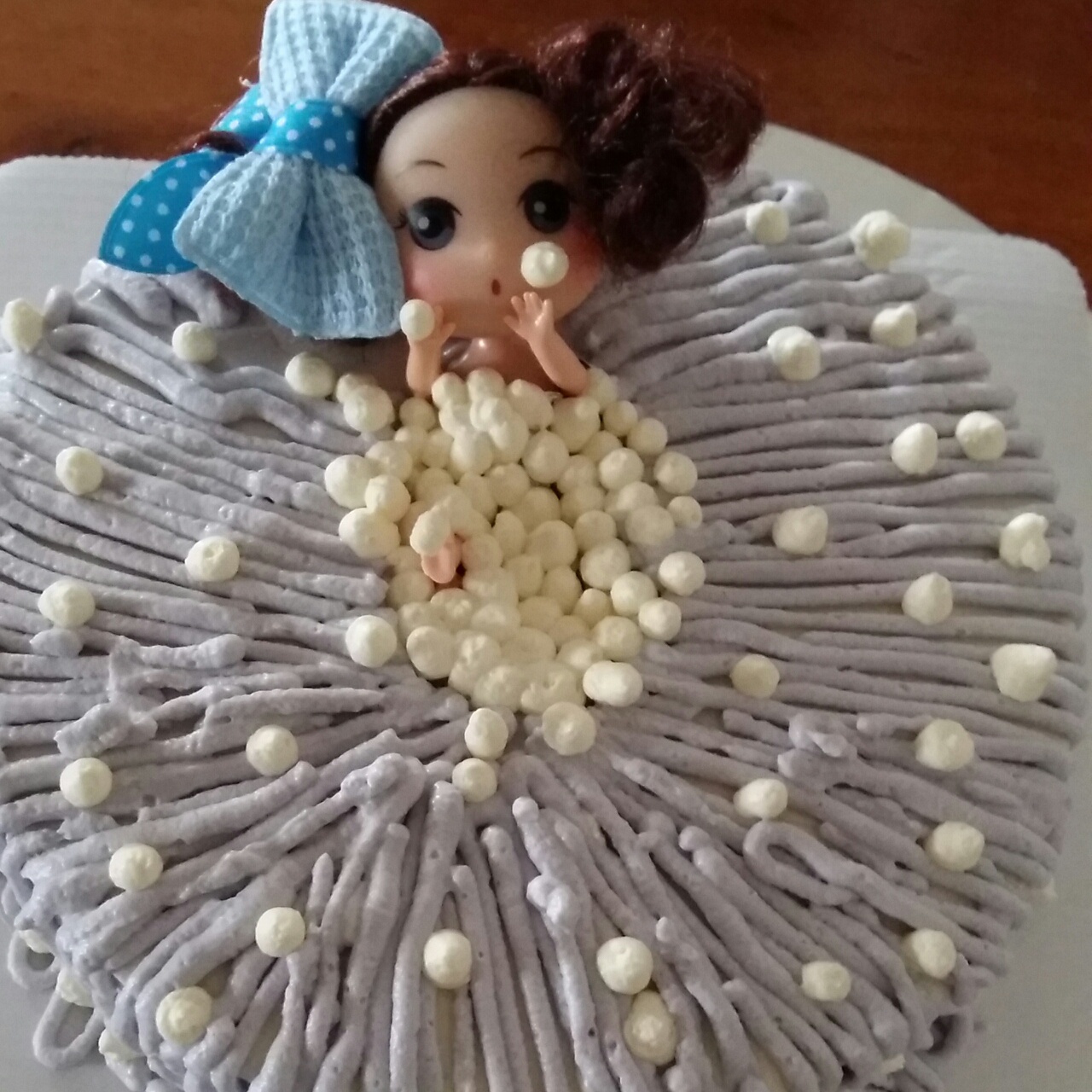 详细步骤制作泡泡浴娃娃蛋糕