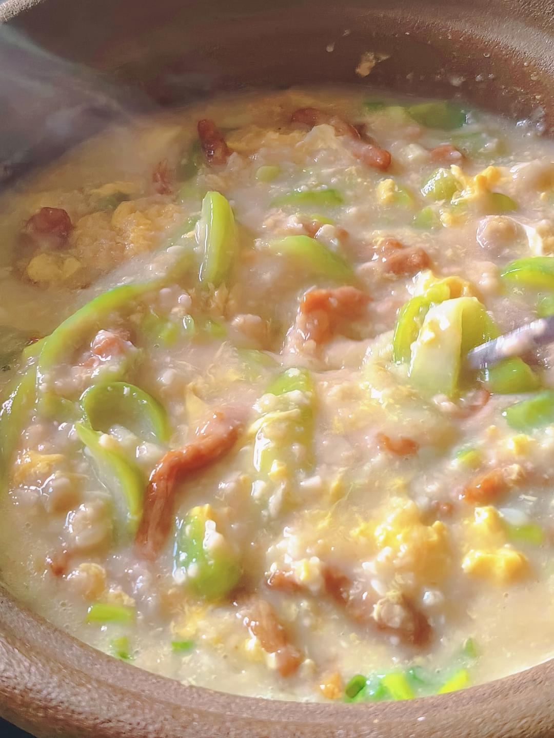 469大卡‖巨美味丝瓜瘦肉燕麦粥