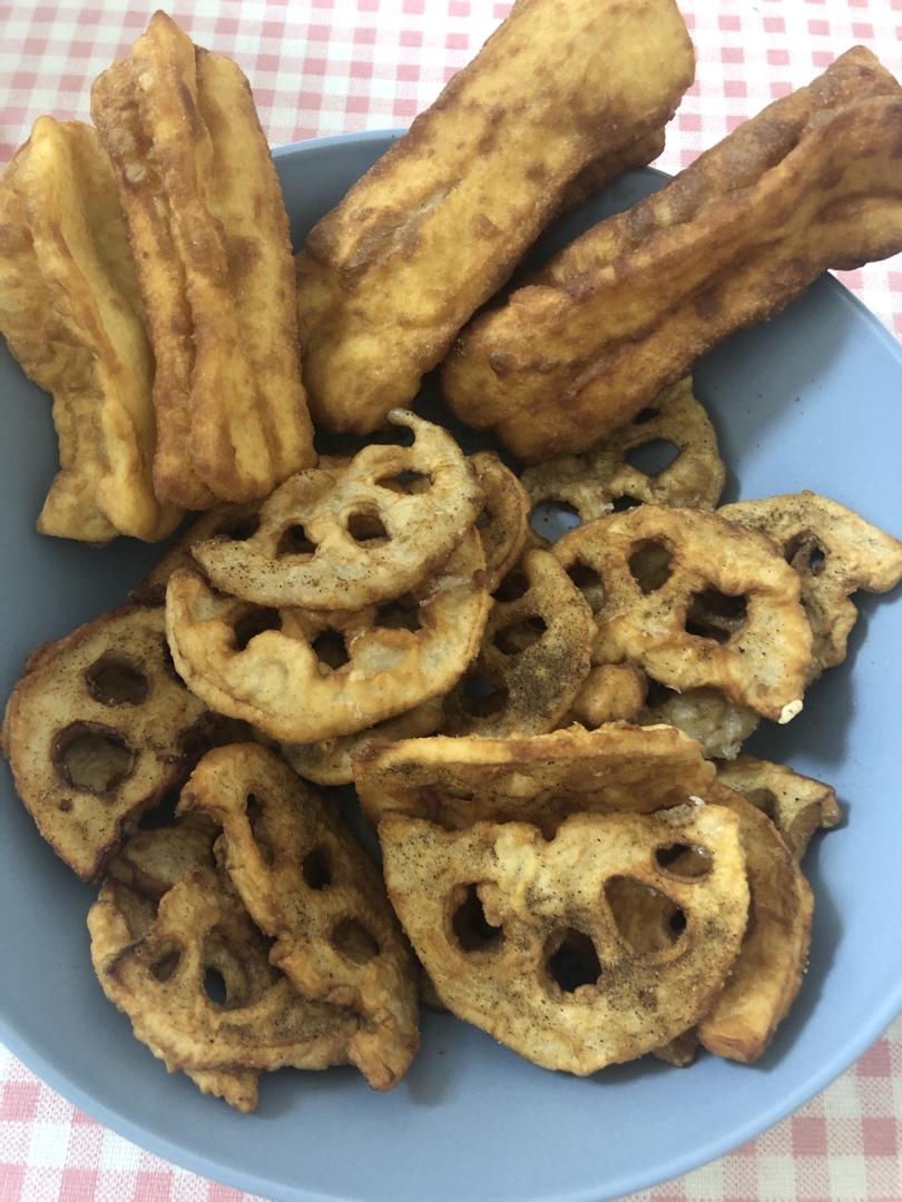 最爱炸物🔥香酥椒盐藕片✨香辣酥脆吃不够❣️