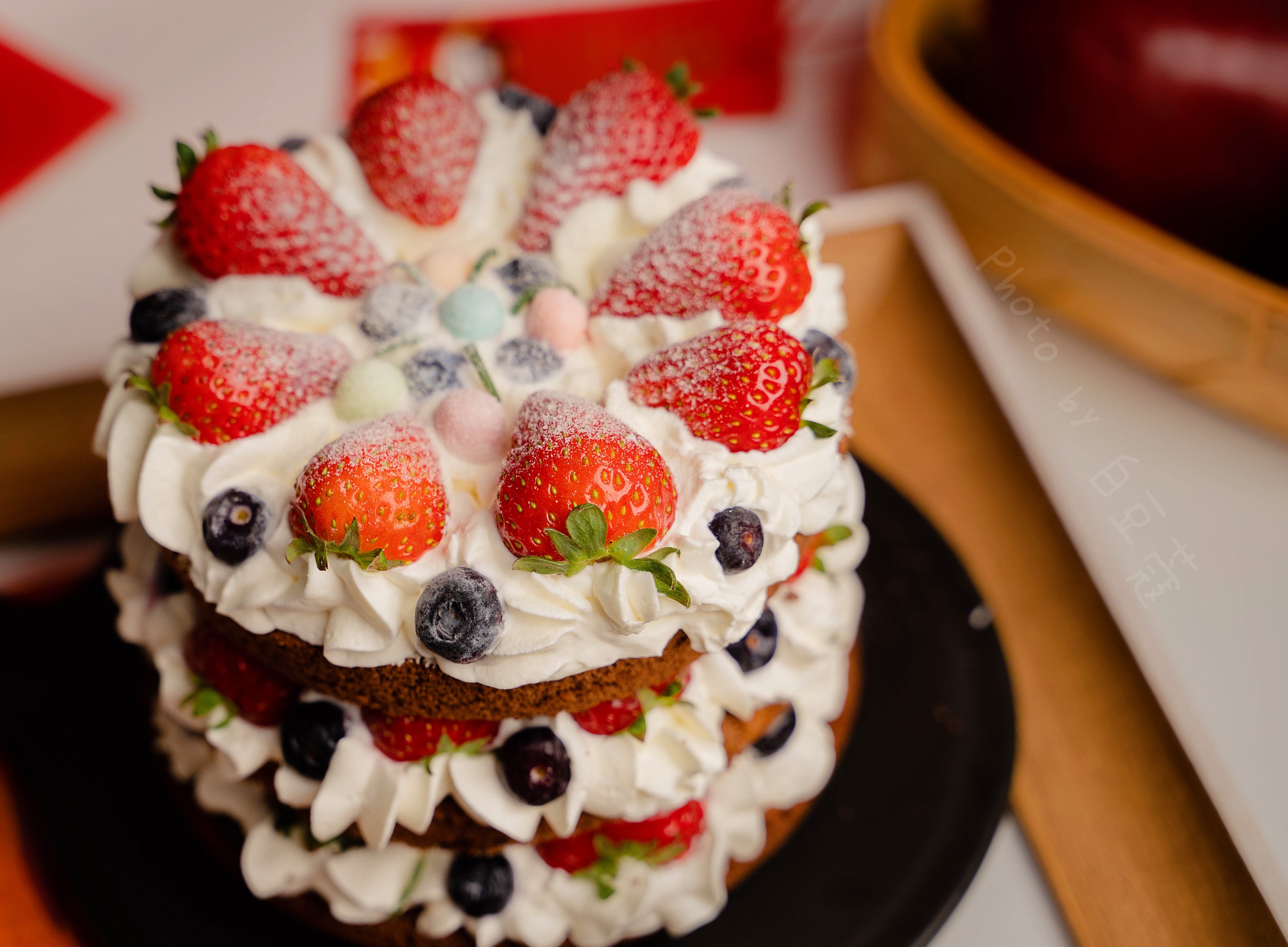 6寸草莓可可裸蛋糕实操攻略 ！手残党也能一次就成功的做法