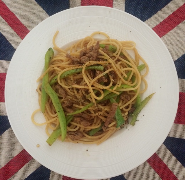 黑椒牛肉炒意大利面