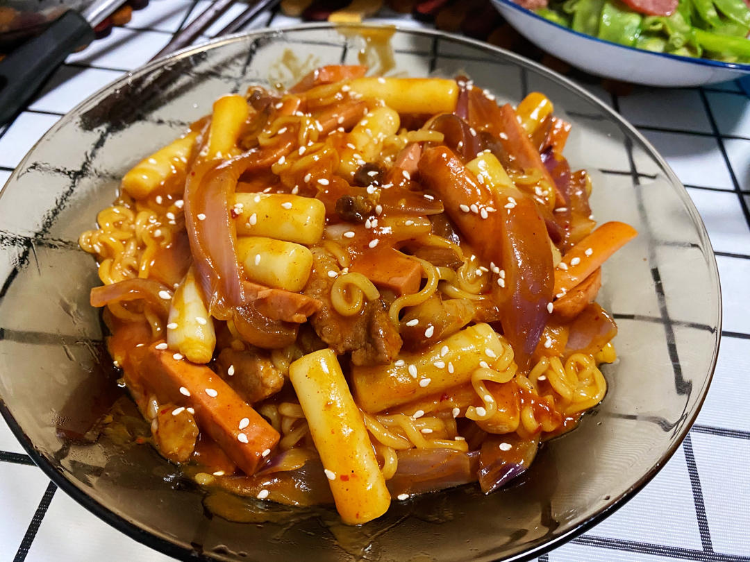 韩剧后遗症芝士泡菜辛拉面&辣炒年糕