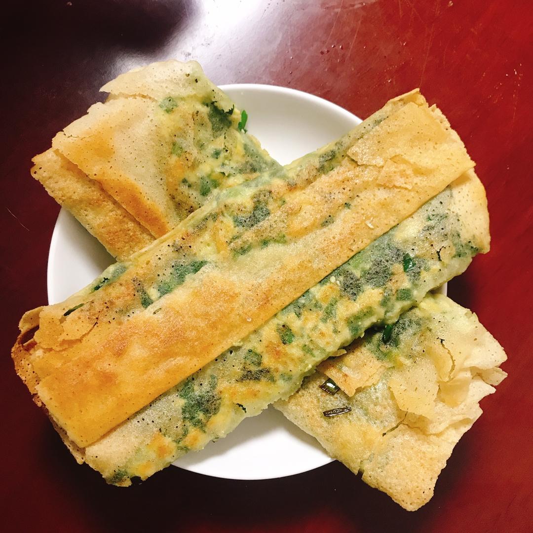 菜煎饼（韭菜鸡蛋馅）