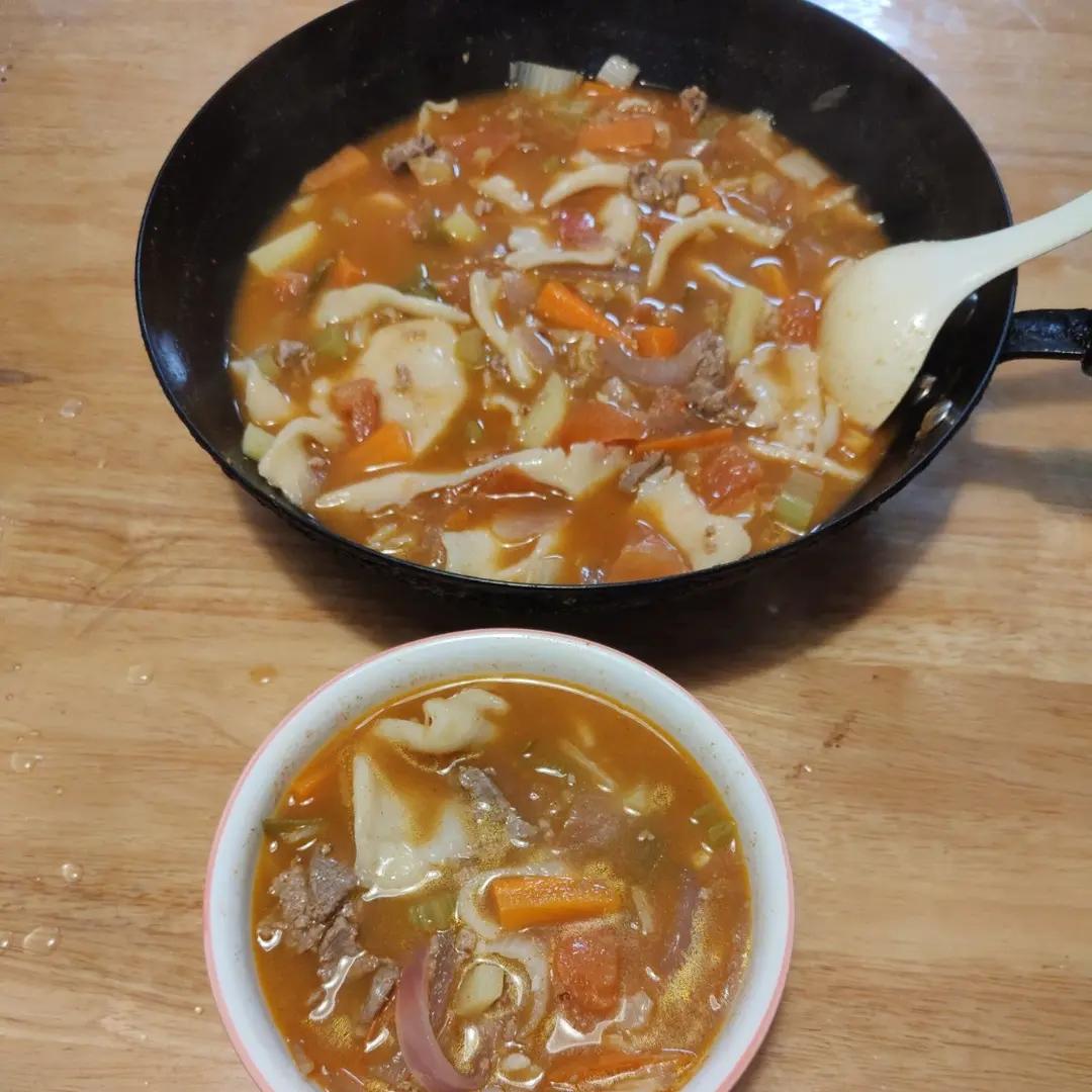 新疆汤饭（揪片子）附揪面片图解
