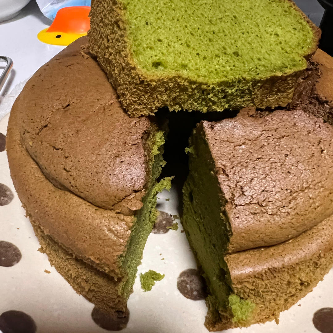 青井老师の抹茶戚风（17cm或18cm中空模）